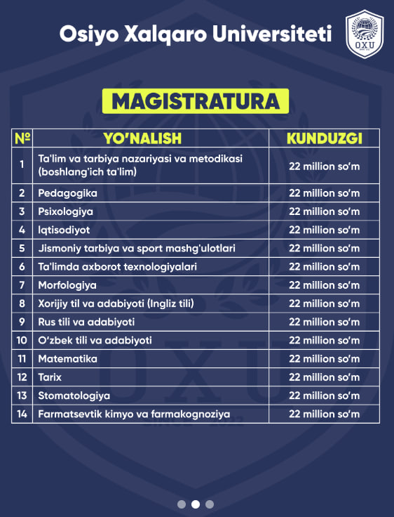 OSIYO XALQARO UNIVERSITETI