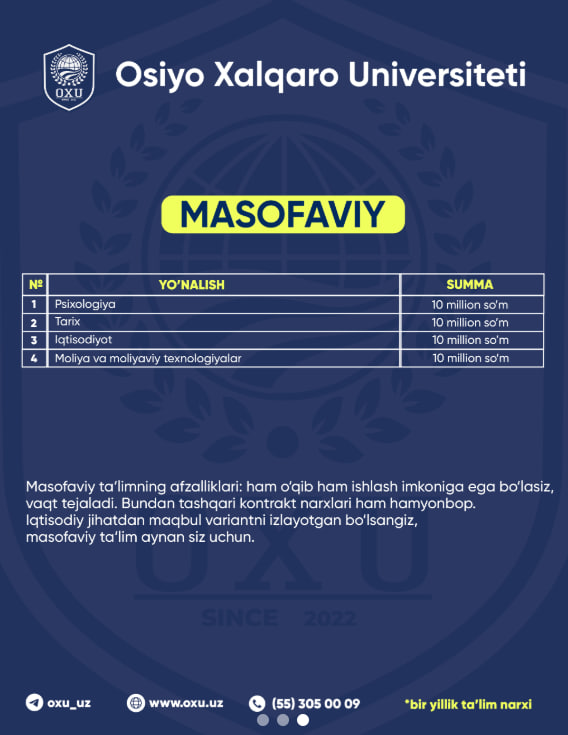 OSIYO XALQARO UNIVERSITETI